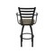 Holland Bar Stool Co Jackie with Arms 36 in. Swivel Bar Stool with Black Wrinkle Finish and Graph Cork Seat 415 - alternate 9